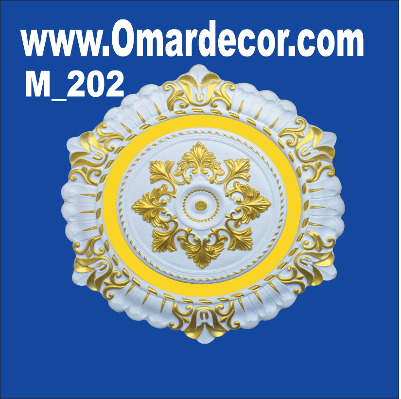 Gypsum Ceiling Rose M_ 202 Elegant Gypsum Ceiling Rose Designs for Luxurious Interiors